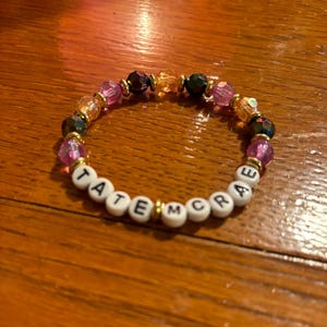 Pop Singer Tate Inspired Bracelet, Sport Car, Tour Bracelet, Friendship Bracelet