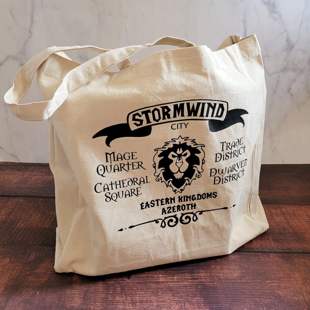 World of Warcraft Stormwind City Large Canvas Tote Bag Etsy