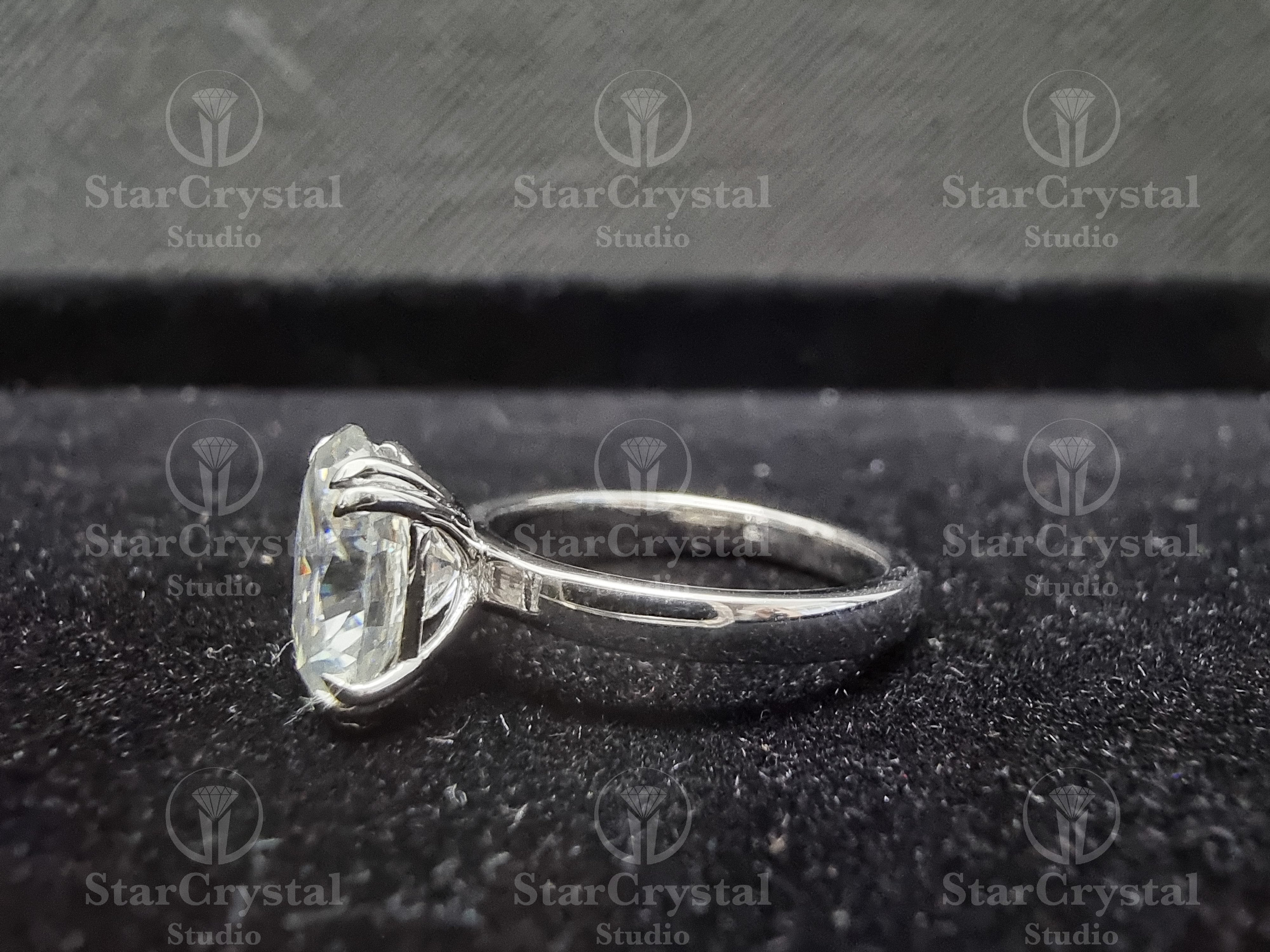 Weißer Ovaler Moissanit Verlobungsring / 226 Ct Weißer | Etsy