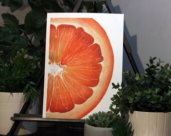 A4 Art Print of an Orange Slice