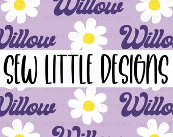 Name File - Purple Daisies - Digital Download