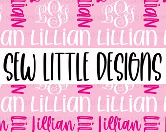 Name File - Pink Monogram - Digital Download