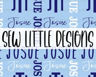 Name File - Blue Monogram - Digital Download