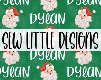 Name File - Green Santa - Digital Download