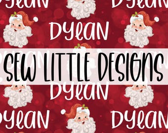 Name File - Santa - Seamless - Digital Download