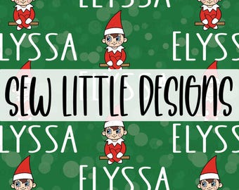 Name File - Green Elfie Elf - Digital Download