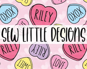 Name File - Conversation Hearts - Digital Download