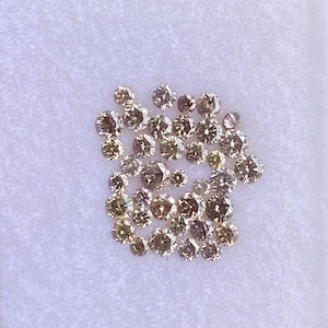 1.85 CT Natural Fancy Diamond Lot (37 pcs) | Round Brilliant Melee Fancy Brown Champagne Diamonds | Loose Small Diamonds For Jewelry