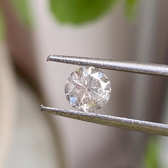 0.76 CT | Natural Round Brilliant Cut Diamond | Loose Salt and Pepper Sparkling Diamond For Engagement Ring | Fine Jewelry And Custom Design