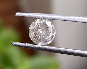 0.80 CT Natural Round Brilliant Cut Diamond | 5.70 * 3.60 mm Rustic Loose Diamond | Earth Mined Stone for Engagement Ring & Fine Jewelry