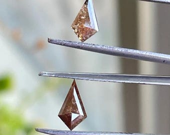 0.80 CT | Kite Shape Diamond Pair | Natural Brown Diamond Matching Pair | Geometric Loose Diamonds for Earrings | Unique Diamond For Jewelry