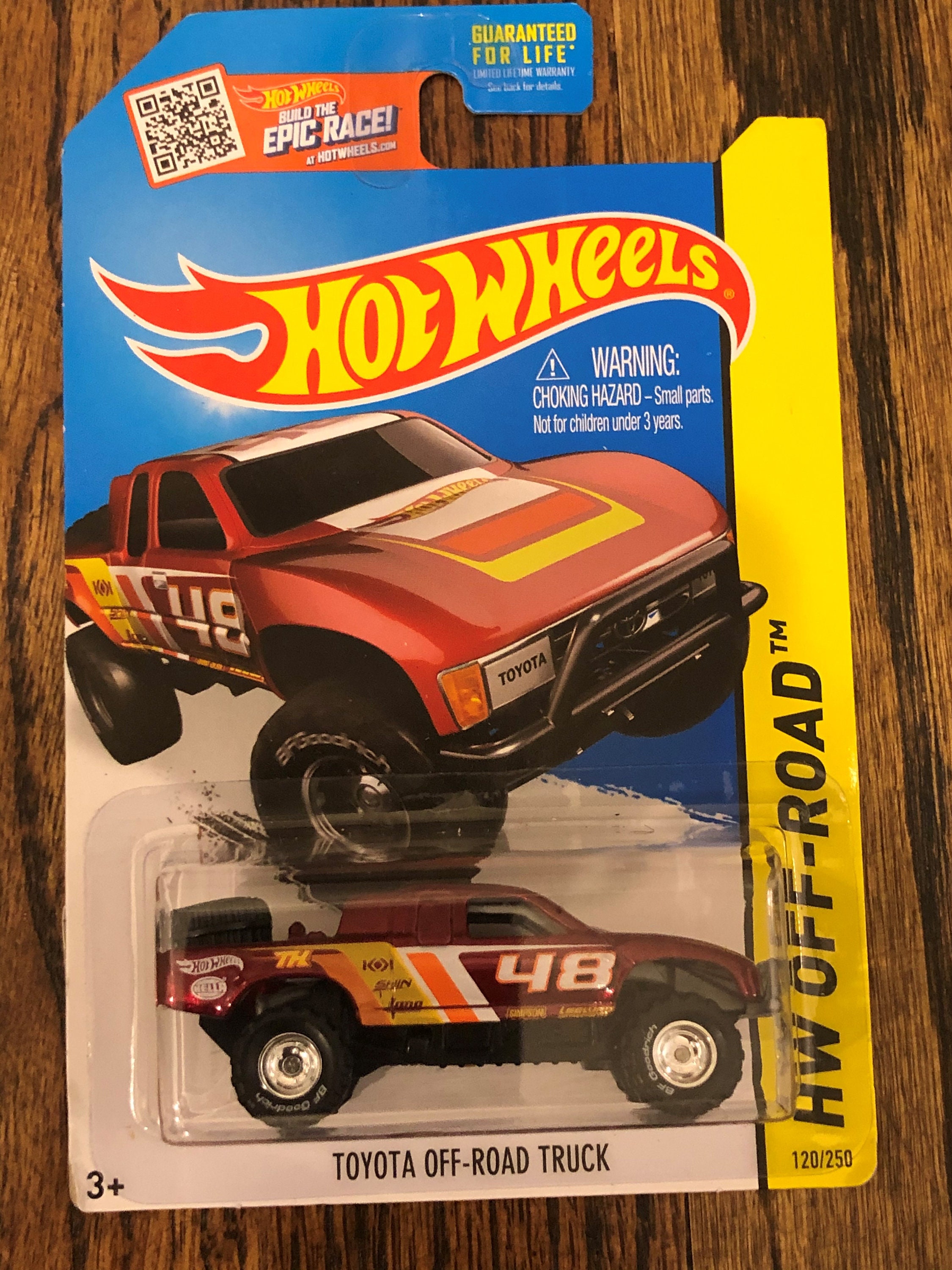 Hot Wheels 2015 Super Treasure Hunt Red Toyota off Road Truck in Package Etsy