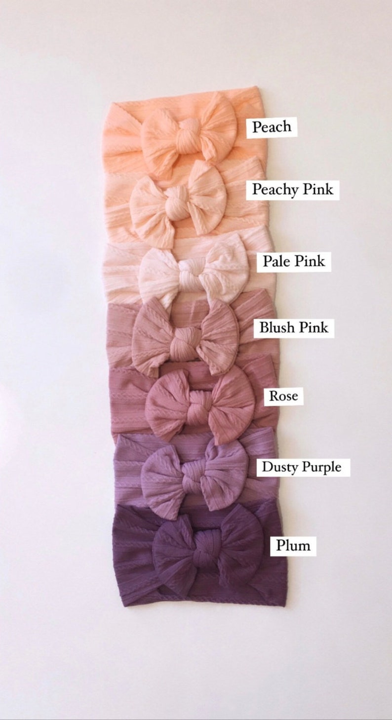 Newborn Baby Toddler Headband Hairband Gift Set Turban Bow Cable Knit Baby Girl Gift Box Present Baby Bow baby Headband Baby Girl image 2