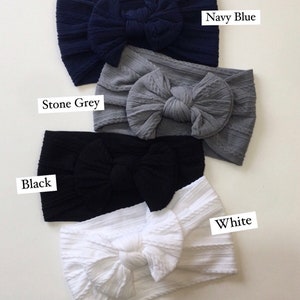 Newborn Baby Toddler Headband Hairband Gift Set Turban Bow Cable Knit Baby Girl Gift Box Present Baby Bow baby Headband Baby Girl image 9