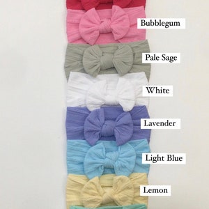 Newborn Baby Toddler Hairband Gift SetTurban BowBaby Girl GiftBaby BowsBaby Shower Baby GirlCable Knit HeadbandBaby Headband Hairbow image 5