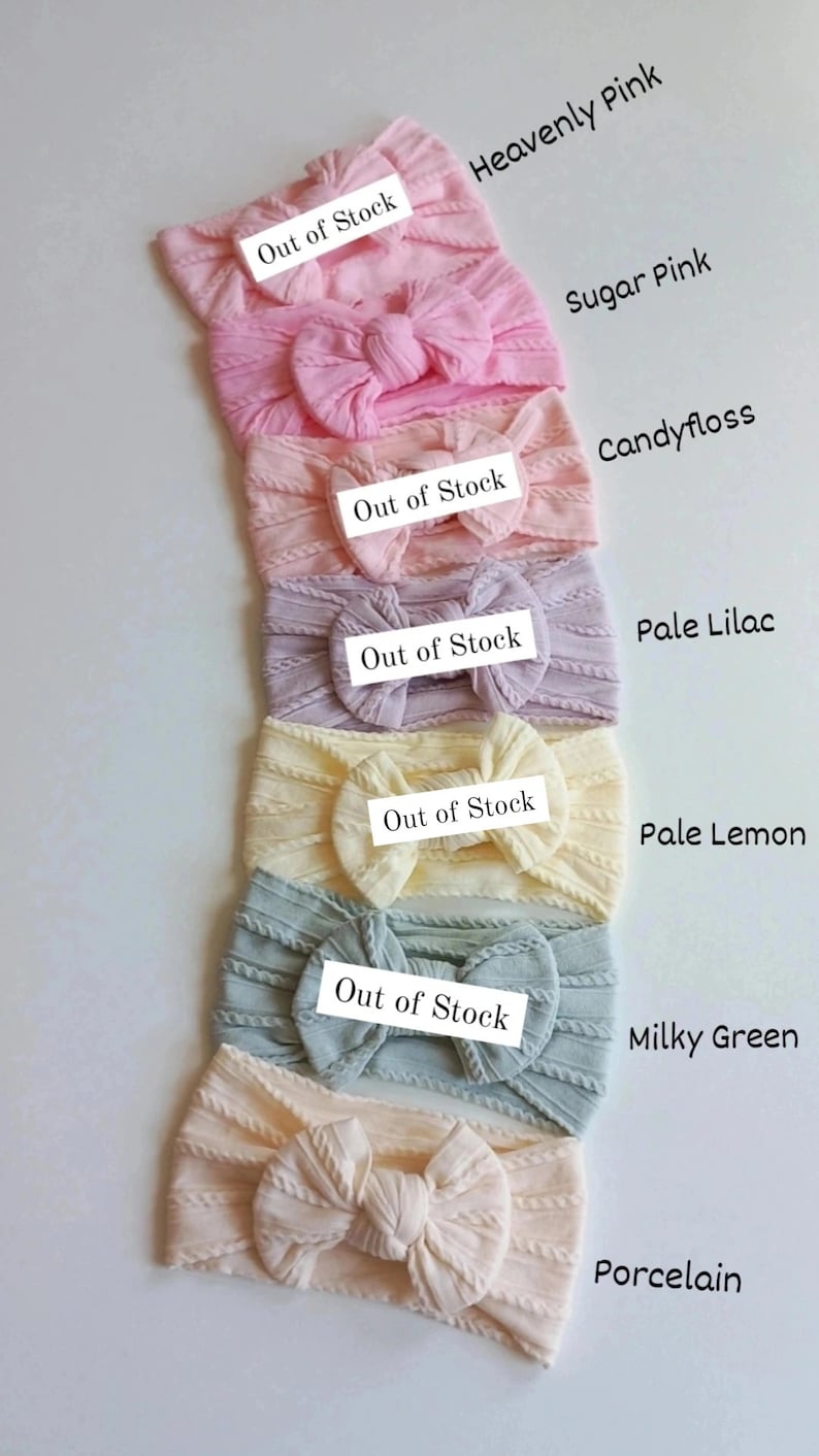 Newborn Baby Toddler Headband Hairband Gift Set Turban Bow Cable Knit Baby Girl Gift Box Present Baby Bow baby Headband Baby Girl image 8