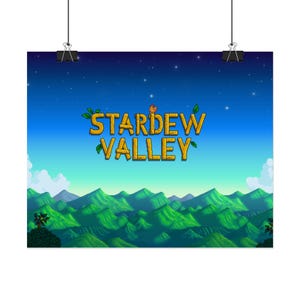 Stardew Valley Poster | Stardew Valley Artwork | Stardew Valley and Gaming Merch and Gift | Video Game Gifts