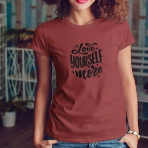 Liebe dich selbst mehr Shirt, Selbstliebe Shirt, Selbstpflege Shirt, motivierendes Shirt, Liebe Shirt, Unisex Shirt