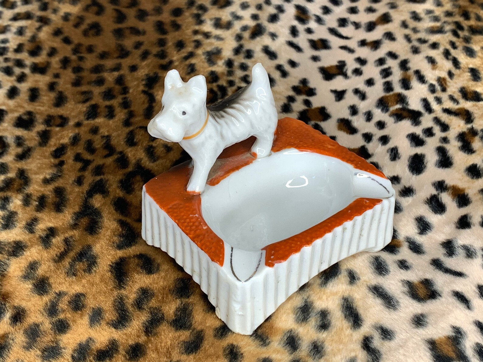 Vintage Porcelain Dog Ashtray from JAPAN Etsy