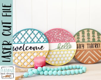Mix & Match Laser Cut Door Hanger SVG Bundle (Digital Download)