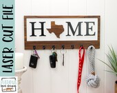 Home State key sign- Welcome sign SVG Laser file - Glowforge file - House sign cut file - Digital Download- Platypus Designs