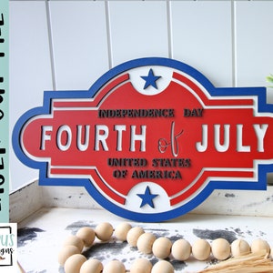 America front door sign- Welcome sign SVG Laser file - Glowforge file - 4th July cut file - Digital Download