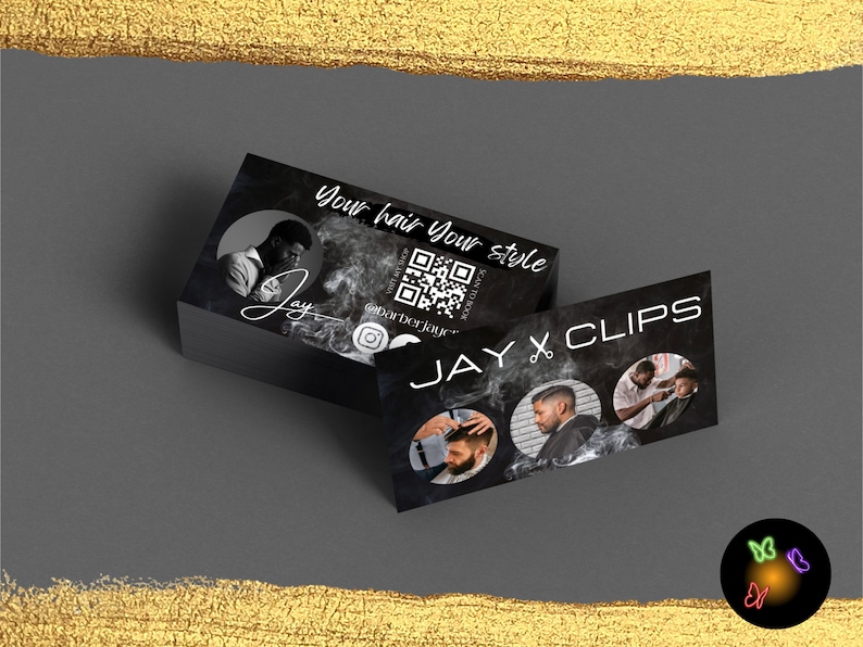 Barber Haircut Business Card Template (Download Now) Etsy