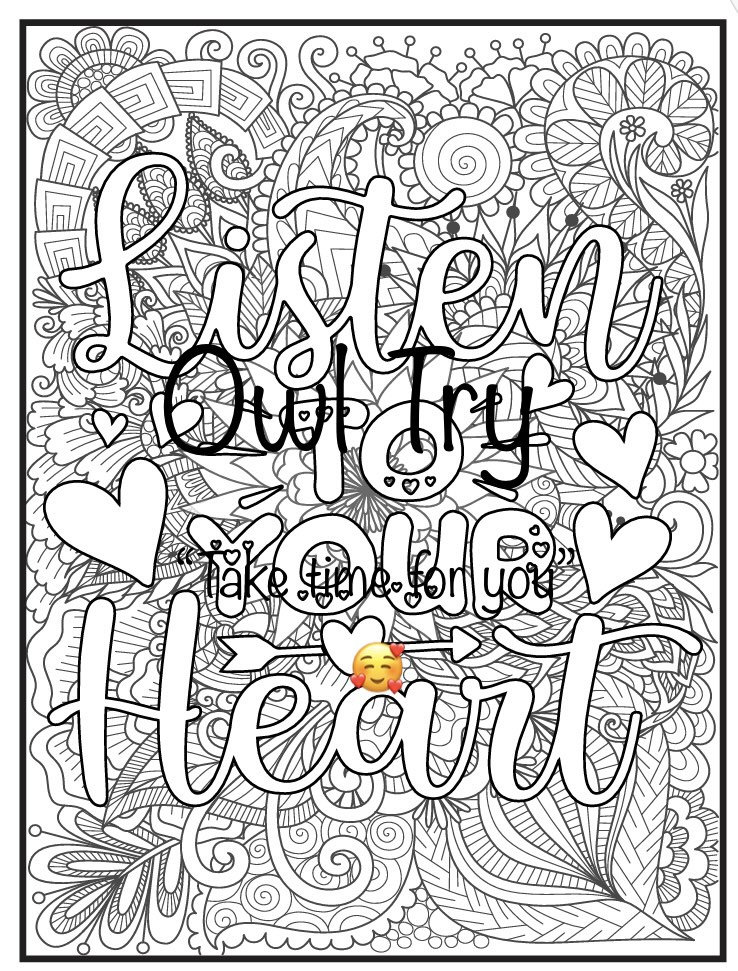 5 inspirational colouring pages 1 pdf etsy