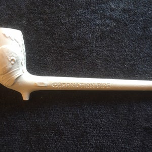 Vintage rare unused 19th century Coronation Pipe  finish clay Pipe