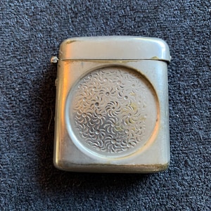 Antique Silver plated Vesta match holder