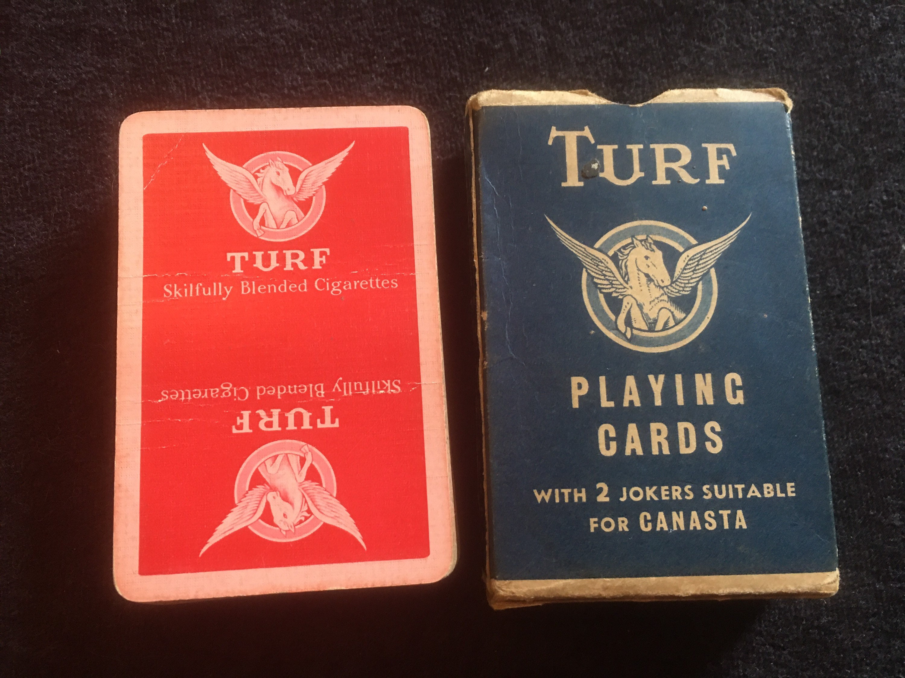 Vintage Turf Virginia Blended Cigarette advertising cards by Thomas De La Rue and Co Ltd