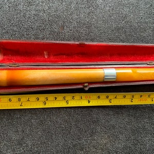 Antique Exceptionaly Rare 20cm large Meerschaum cheroot / Cigar holder In its original box
