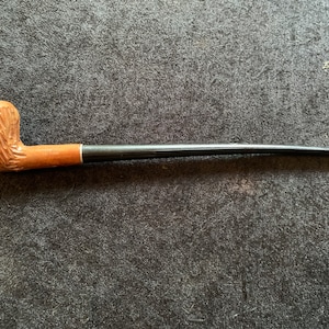 Vintage Used Churchwarden Estate Briar Wood pipe 29cm long