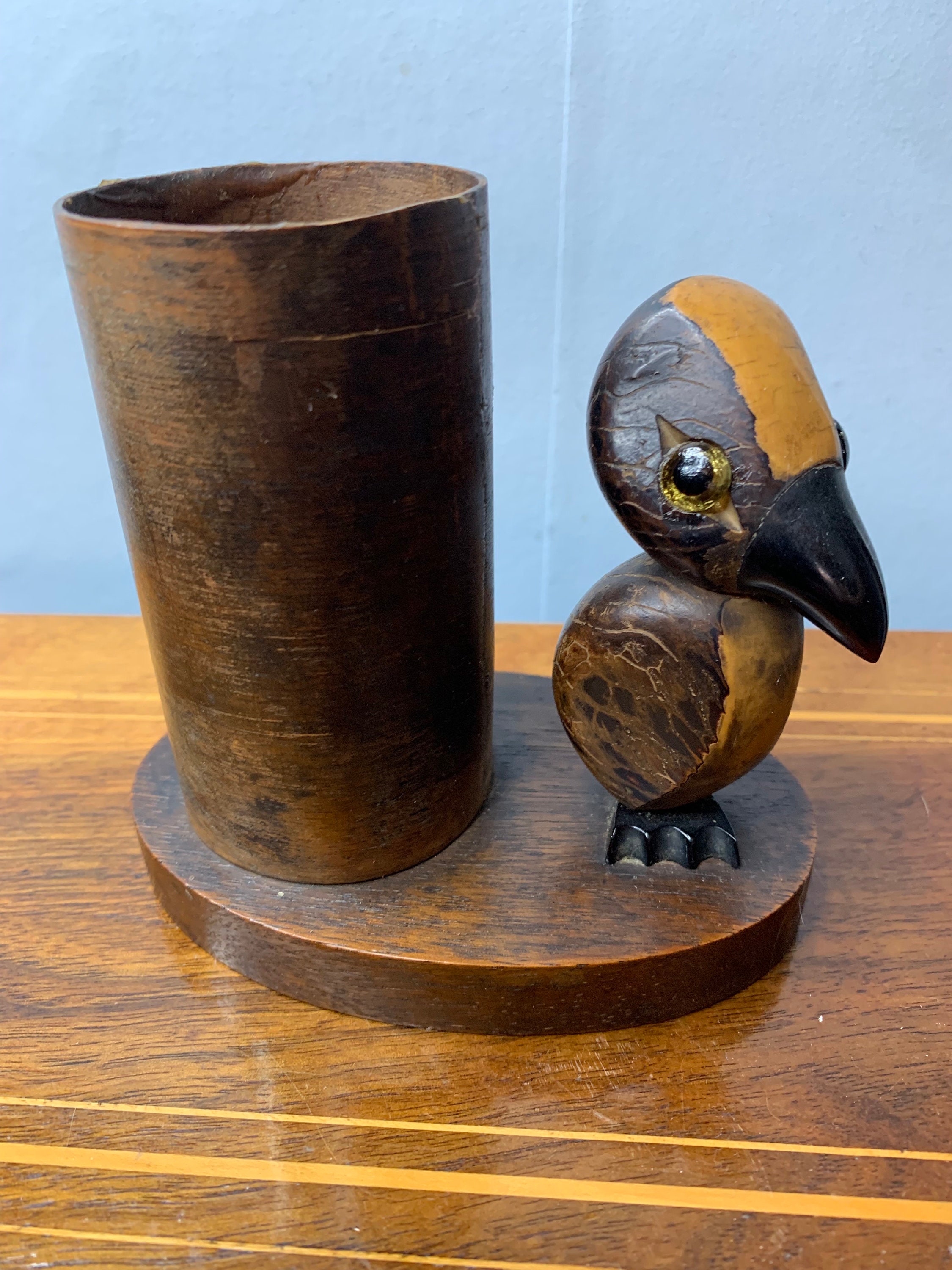 Very Rare Antique YZ Art Deco Henry Howell YZ Bird Dunhill Carved