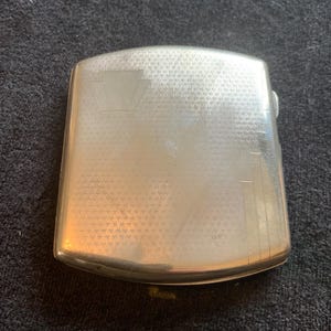 Antikes Art Deco versilbertes Zigarettenetui