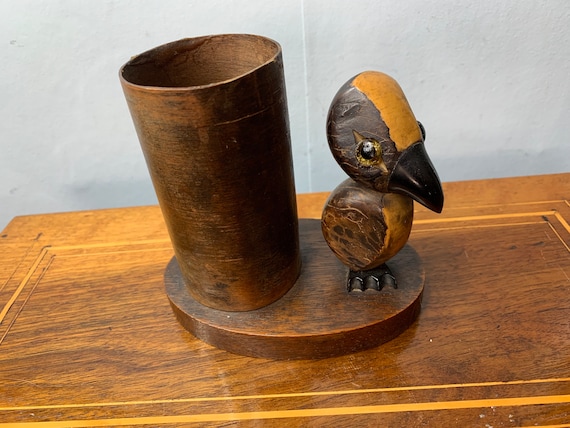 Very Rare Antique YZ Art Deco Henry Howell YZ Bird Dunhill Carved