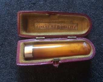 Antique 9ct Gold Cigarette Holder Birmingham 1915