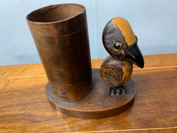 Very Rare Antique YZ Art Deco Henry Howell YZ Bird Dunhill Carved