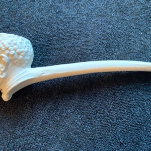 Vintage unused African Male face with Beard  clay Pipe