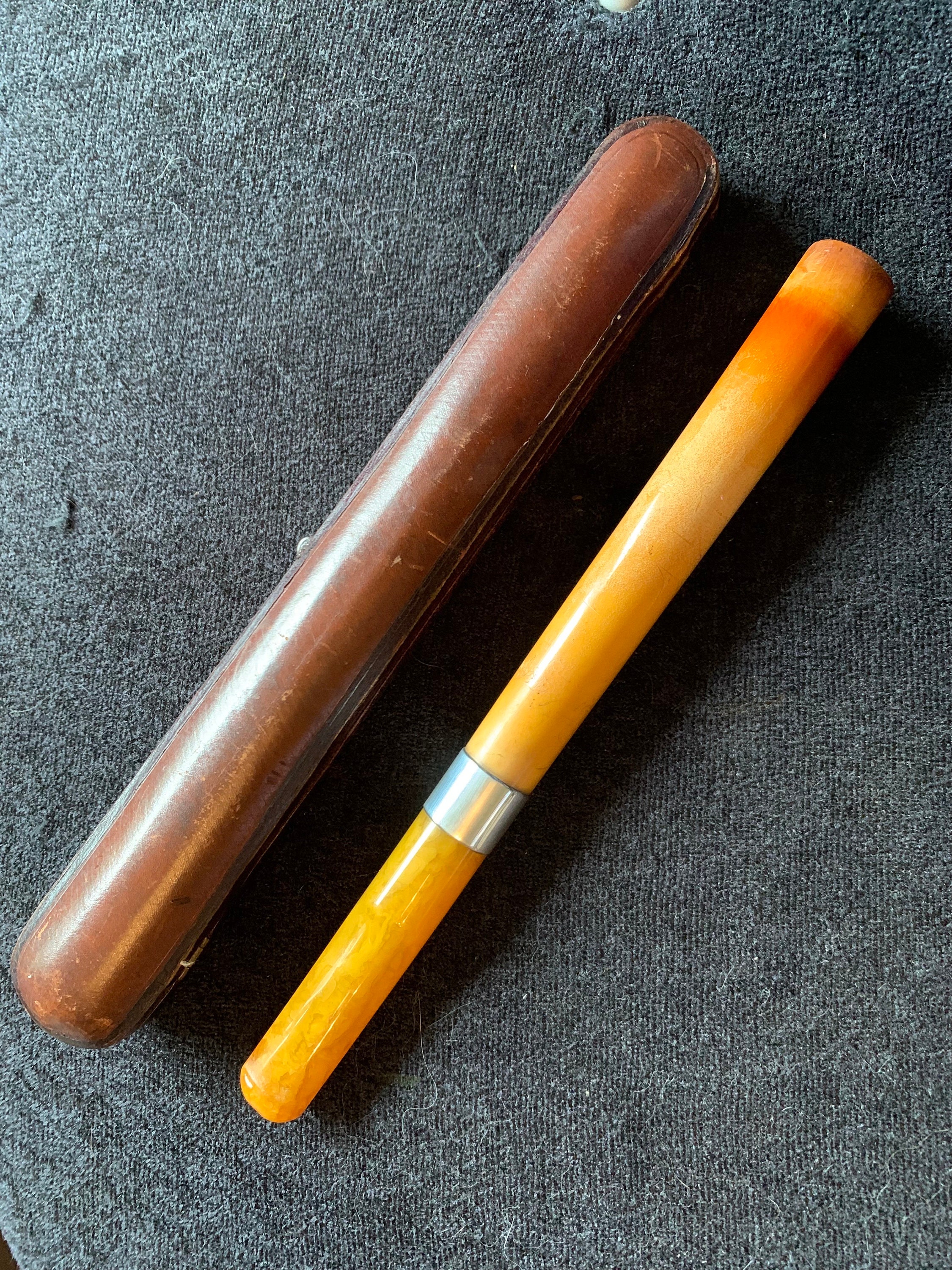 Antique Exceptionaly Rare 20cm Large Meerschaum Cheroot / Cigar Holder ...