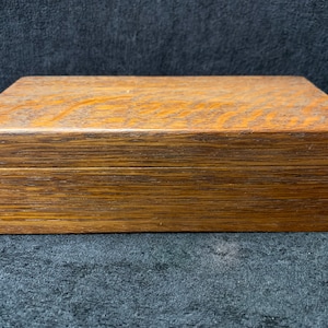 Vintage Oak Wooden Cigarette box