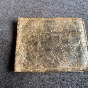 Estuche vintage grande de piel de cocodrilo para puros, de excelente calidad