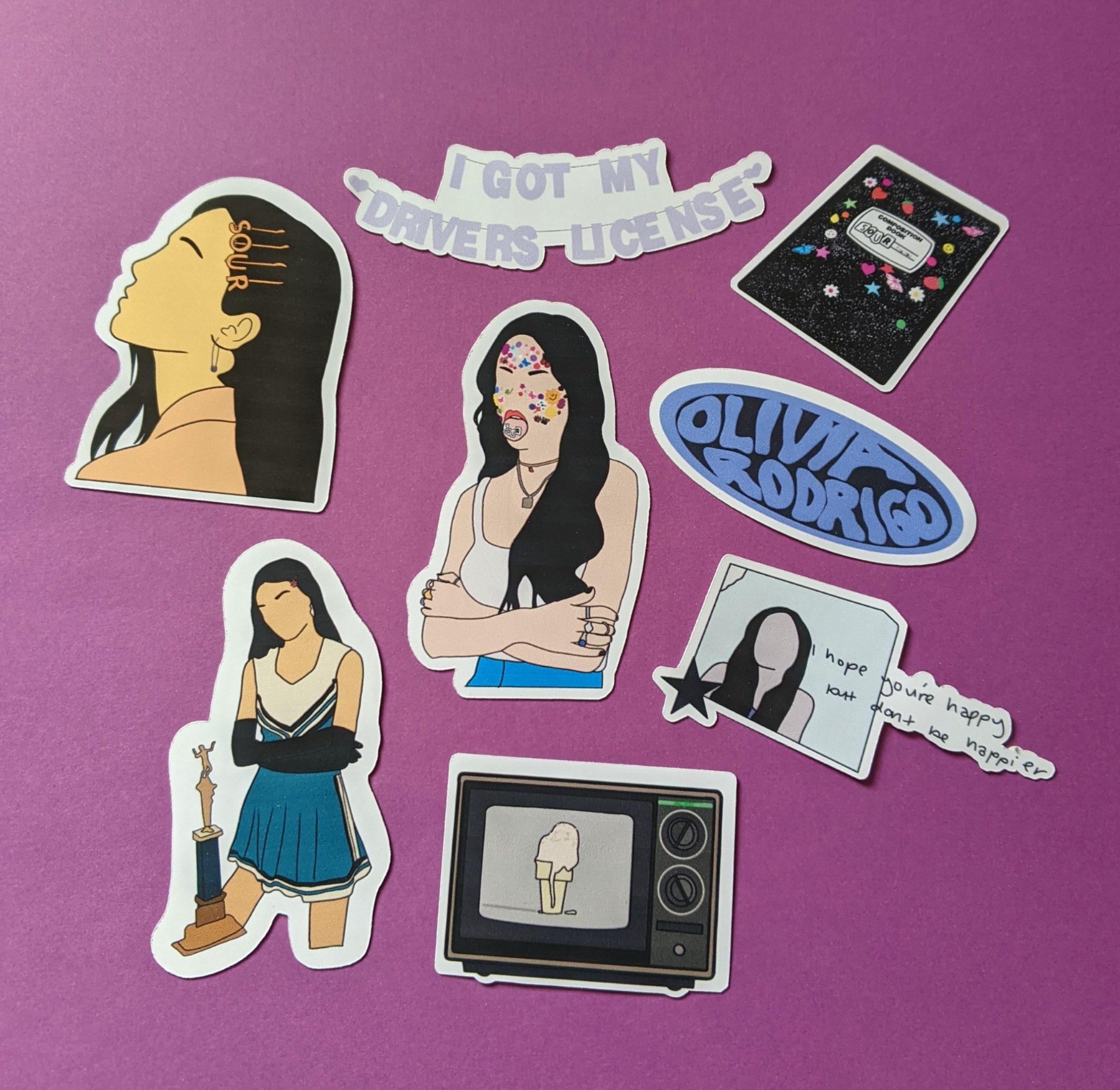 Olivia Rodrigo Stickers Aesthetic