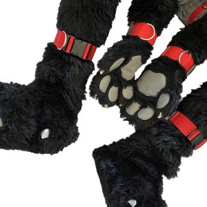 Cuffs 4-Set (Hands+Feet) | Furry harness cuffs fursuit harness cuffs