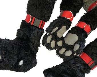 Cuffs 4-Set (Hands+Feet) | Furry harness cuffs fursuit harness cuffs