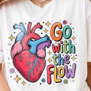 Retro Anatomy Heart PNG: Self Love, Cardiac Nurse Design (Digital Download)