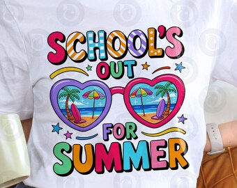 School's Out for Summer PNG: Teacher Life, Kids Break (Digital Download)