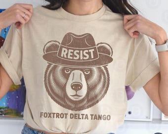 Funny Foxtrot Delta Tango PNG: Patriotic Resist Design (Digital Download)