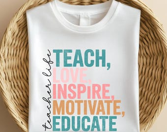 Teacher Life PNG: Trendy Sublimation Design (Digital Download)