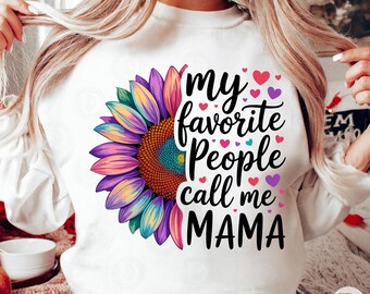 Retro Mama PNG: Floral Preppy Design (Digital Download)
